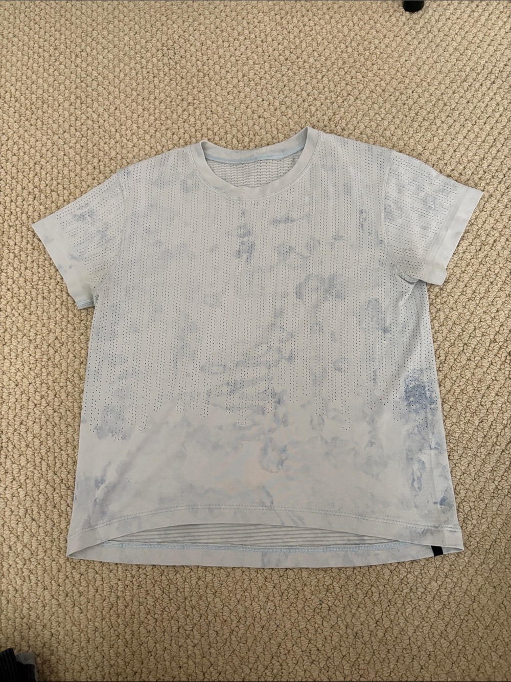 lululemon athletica Light Blue Tie-Dye Short Sleeve Tech Tee
